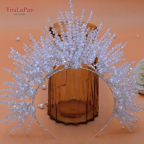 Bridal Crown Headdress Luxurious Wedding Hairband Cosplay Party Tiara Headpieace - Picture 22 of 37