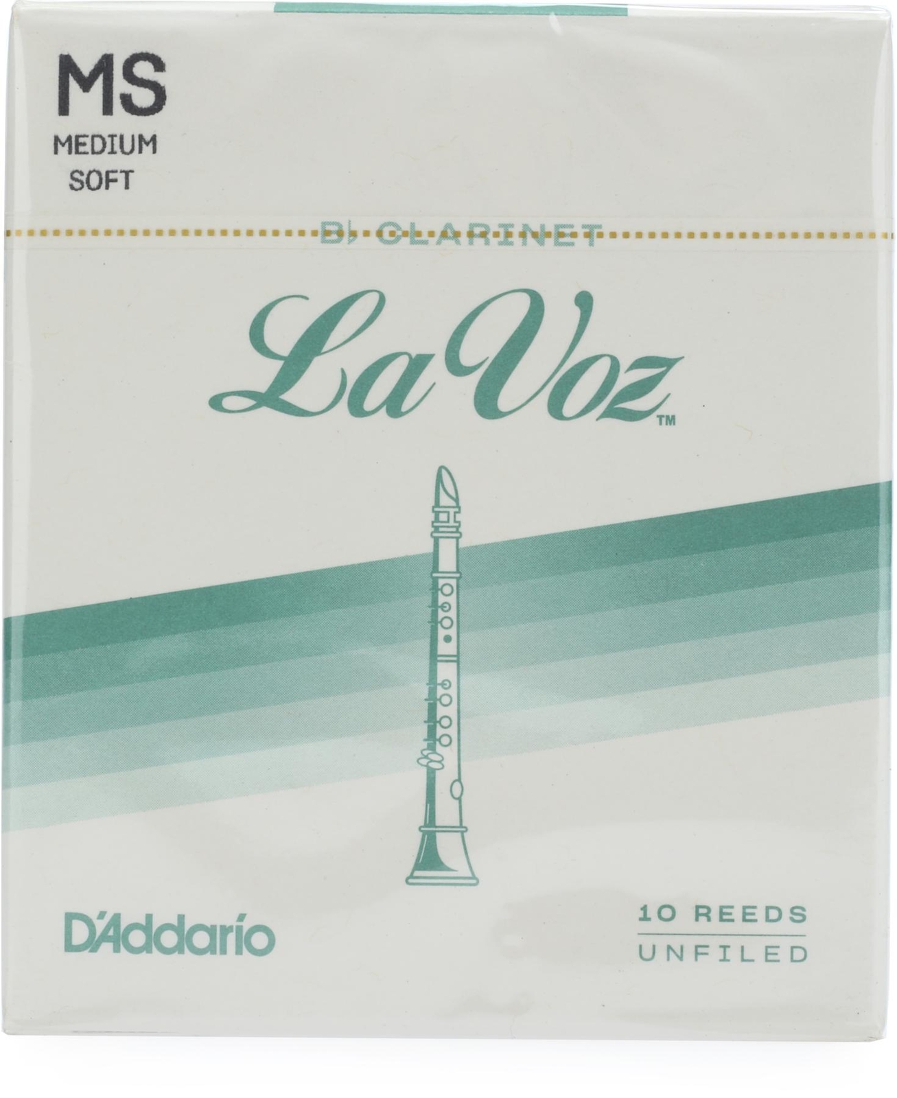 Язычок для кларнета DAddario RCC10MS La Voz Bb - средней мягкости (10 упаковок)