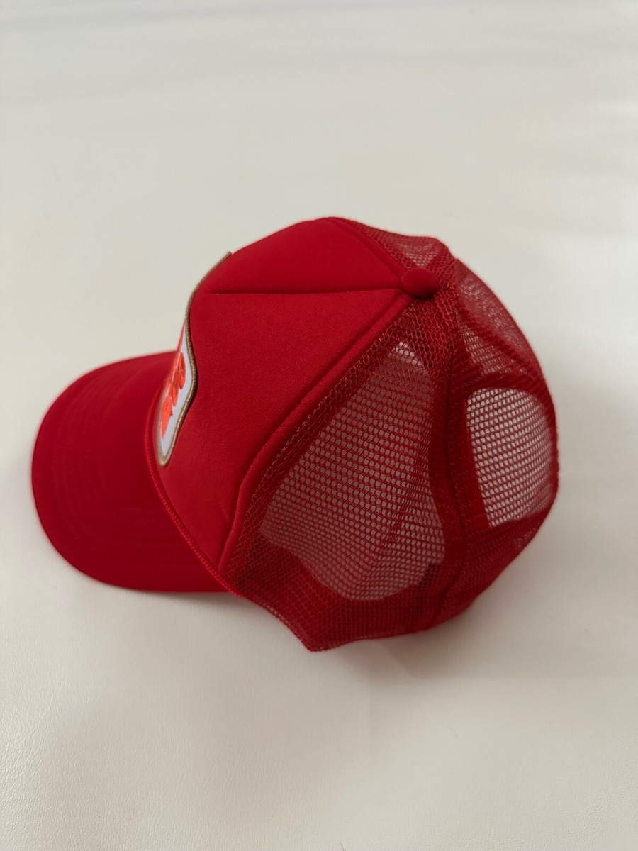 Capital Z Kiss Kiss Graphic Red Trucker Hat Cap One Size | eBay