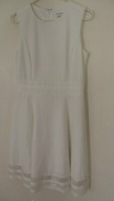 Calvin Klein dress white fit flare 10
