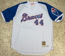 Mitchell & Ness MLB 1974 Atlanta Braves #44 Hand Aaron Baseball Jersey Size XL