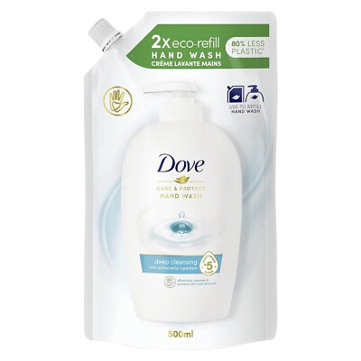 7,79 /L-10x Dove Care&Protect Flüssigseife/Hand-Waschlotion Nachfüllbeutel-500ml