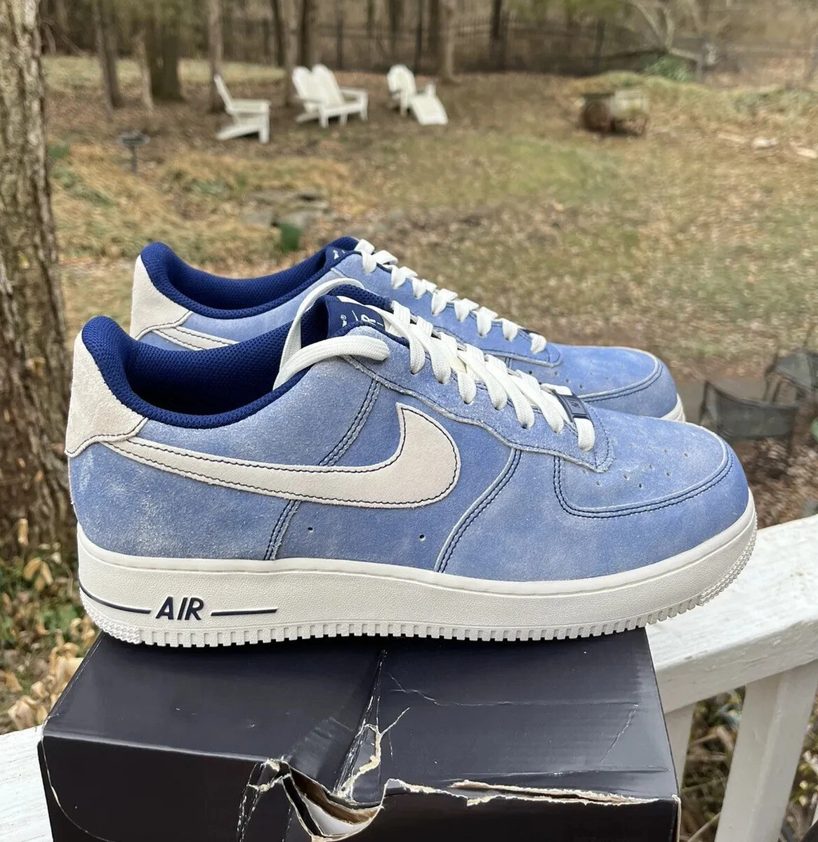 Nike Air Force 1 '07 LV8 Dusty Blue Void Sail Sz 11.5 DS Proof of Nike  Purchase