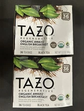 2 Tazo Tea Black Tea - Organic Awake English Breakfast 36 Ct Each Bb 5/26