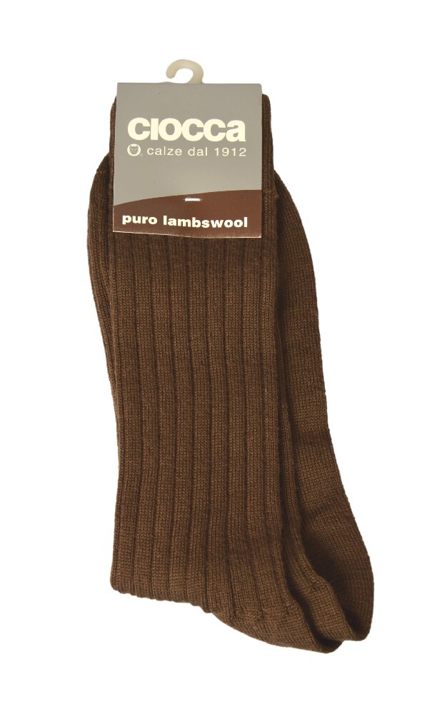 CIOCCA Men's Low Wool Ribbed Socks