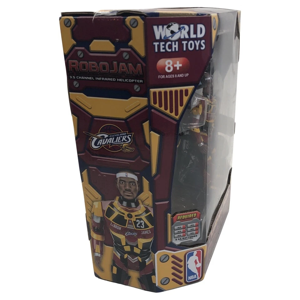 LEBRON JAMES NBA Cavaliers RoboJam Infrared Helicopter World Tech Toy  NEW - Image 4 of 4