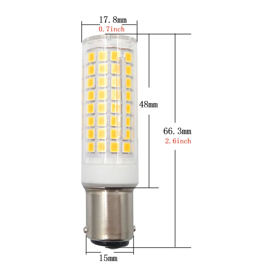 10pcs Ba15d B15D Led Bulb 102-2835SMD LED 7W 110V/220V Ceramics Light White/Warm - Image 2 of 4