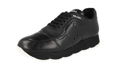 PRADA Nappa Leather Prax Cloud Sneakers - 1E946L - Black NEW -  US 5.5 EU 35,5
