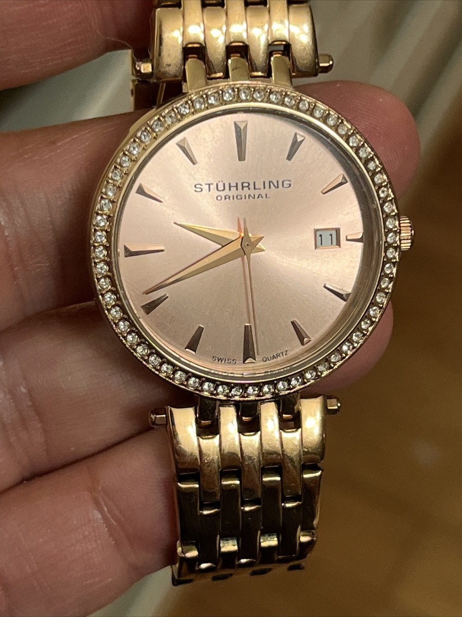 Swiss Stuhrling Original ladies watch RIG rose gold crystal bezel