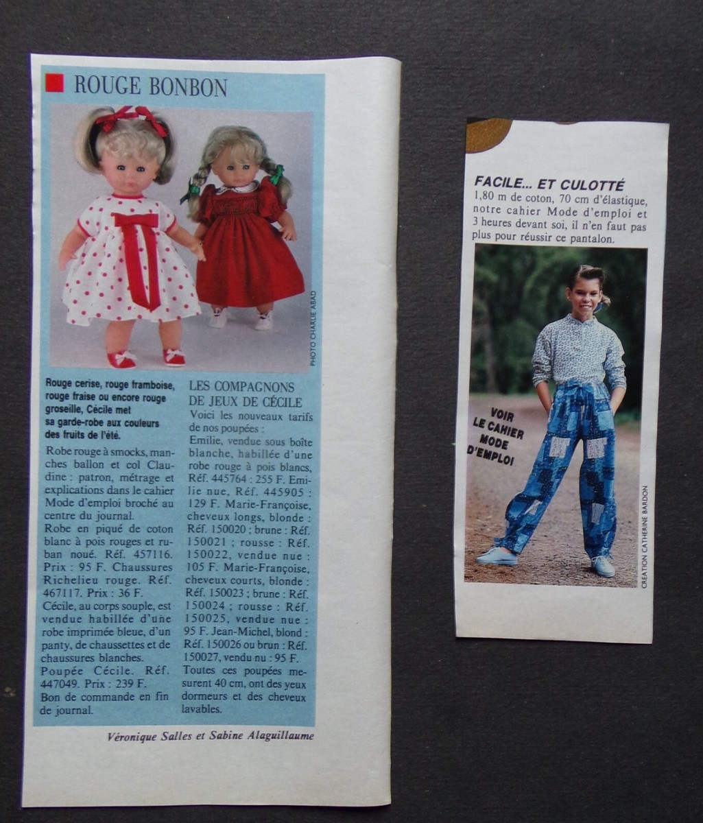 Poupée Cecile Vetements Multi Patron MODES ET TRAVAUX Femme