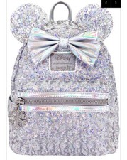 Disney Holographic Sequin Minnie Loungefly Backpack