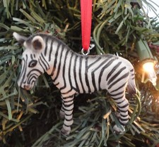 Baby Zebra Custom Wild Animal Christmas Ornament