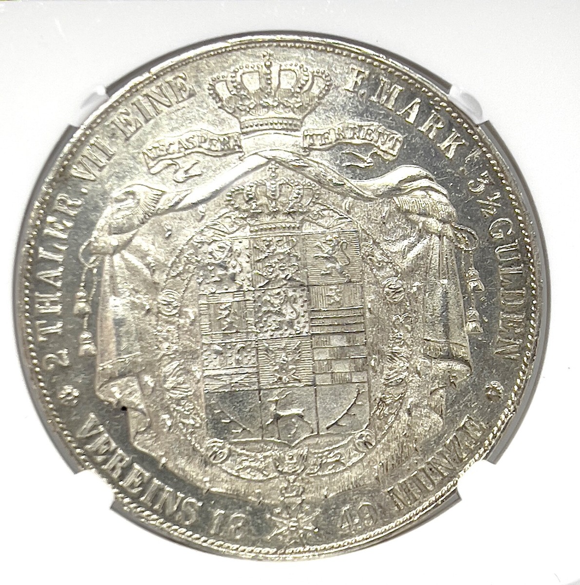German State Brunswick Wolfenbuttel 1849 CvC Two Taler Coin Thaler