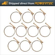 POWERTEC 2-1/2 inch Double Wire Hose Clamps for Dust Collection-10 Pack(70263)