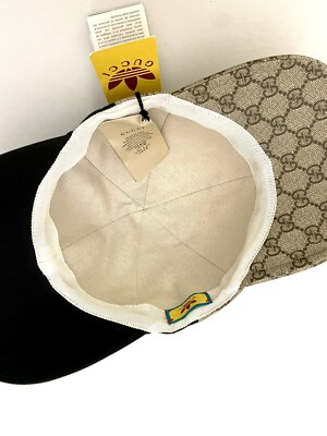 Gucci x Adidas Collab Double Visor Cap GG Canvass / Black Sz M New