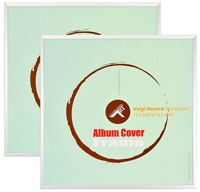 2-Pack 12.5x12.5 Inch Aluminum Record Album Frames – Display Vinyl Covers As Wall Art