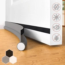 Door Draft Stopper Under Noise Blocker Insulator Sweep Bugs Mice Stripping Dust