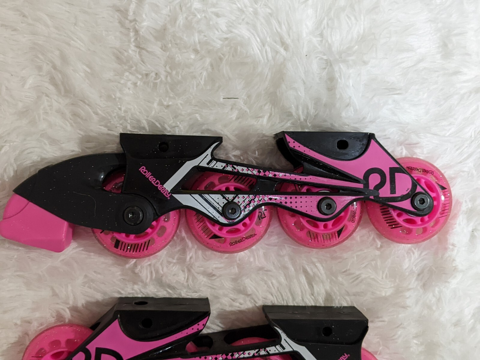 Roller Derby Inline Skate Blades Replacement Wheels Pink and Black