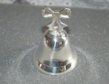 Campana campanella con battacchio fiocco in argento sheffield