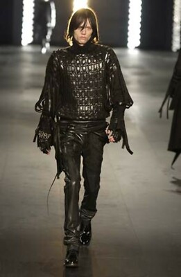 Dior Homme Wax Coated Sweater Heavy Knit Wool FW03 Luster Dior Homme Wax Coated Sweater Heavy Knit Wool FW03 Luster