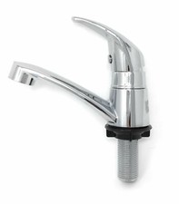 Grifo lavabo lavabo baño autocaravana móvil plástico acabado cromado orificio único