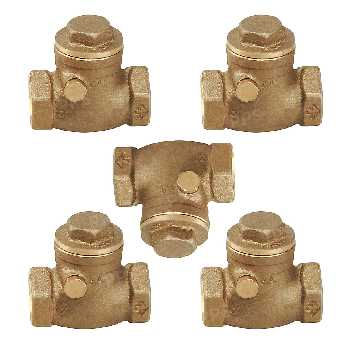 Midline Valve Swing Check Valve, FIP Connection, Cast Brass (5 PK)