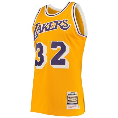 ウェア LAKERS MAGIC JOHNSON SWINGMAN JERSEY L Mitchell & Ness Los Angeles Lakers 1984-85 Magic Johnson Authentic
