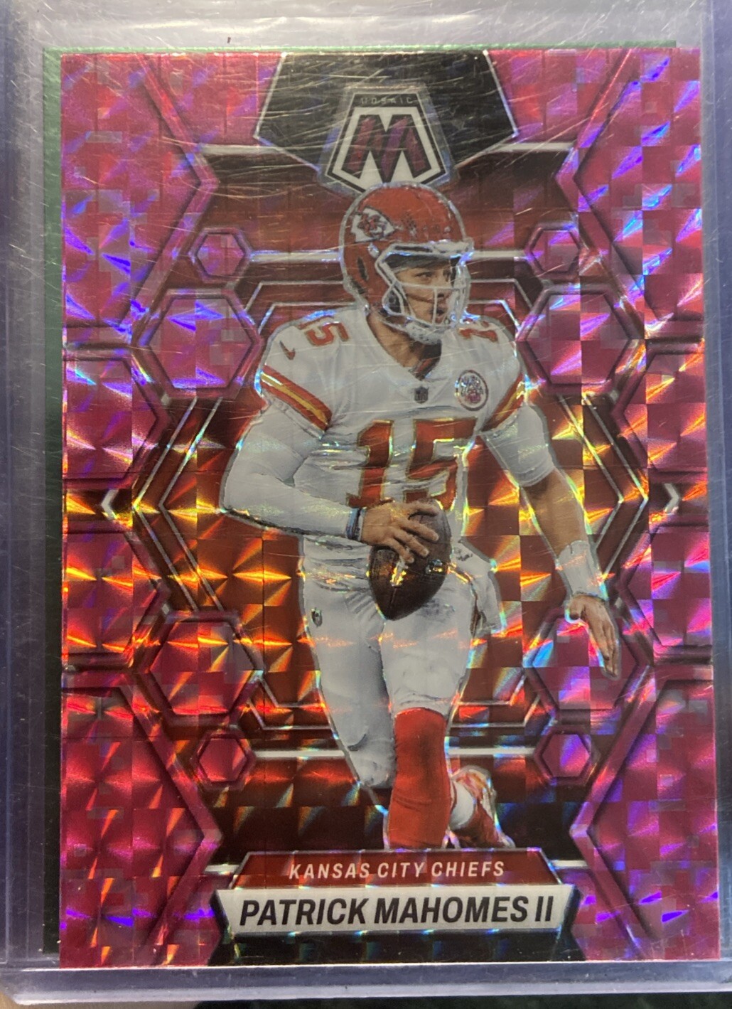 2023 Panini Mosaic - Camo Pink Mosaic Prizm #109 Patrick Mahomes II