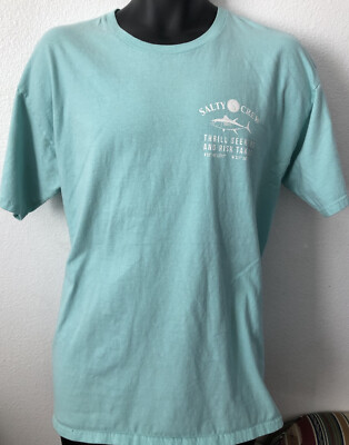 Classic SALTY CREW Mens THRILL SEEKERS AND RISK TAKERS RARE RARE T-shirt L