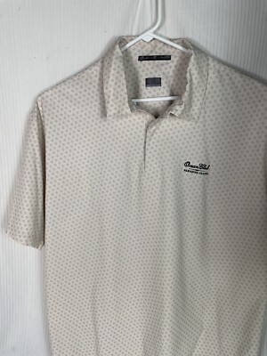 Tiger Woods Nike Golf Dri-Fit Beige Golf Club Shirt XXL