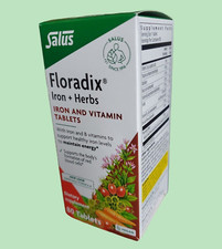 Floradix, Iron  Herbs and Vitamin Tablets, 80 Tablets Vegan EXP.2027
