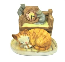 VTG Artmark Ceramic Cat Kitten & Mouse on Piano Figurine