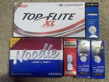 Lot Of NEW VINTAGE Golf Balls 42 Total TOPFLITE Maxfli Noodle Strata