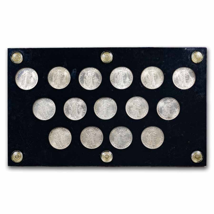 1941-1945 Mercury Dime Short Set BU (Capital Plastics Holder) | eBay
