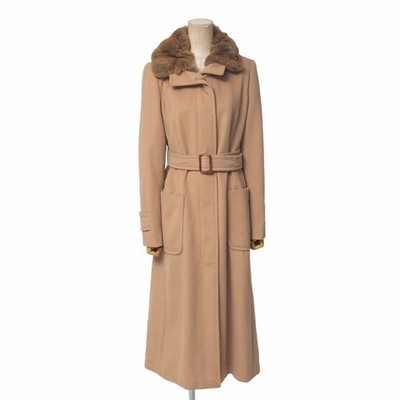Mint Weekend Max Mara coat Size 42 Real fur belted long coat Branded clothin...