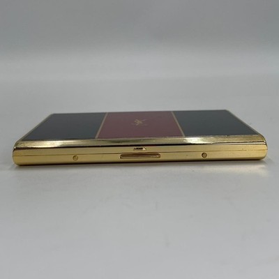 【YvesSaintLaurent】LOVE刻印ゴールドシガレットケースused YVES SAINT LAURENT YSL Logo Cigarette Holder Case Gold Black Red