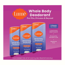 Lume Soft Powder Solid Stick Deodorant, 3 pk.