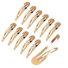 30 Pieces Gold 3.1 Inch Large Snap Hair Clips Nonslip Barrettes, Metal