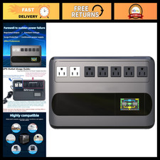 1000VA 500W Offline UPS Battery Backup Surge Protector for PC, LCD Display