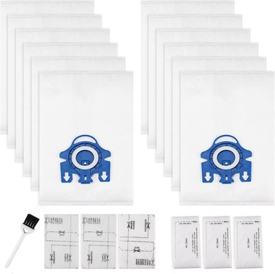 12 Packs 3D Airclean Bags Replacement for Miele GN Vacuum Cleaner Bags Fit