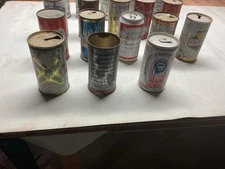 Lot of 18 Older Beer Cans, Some Flat top,Some pull tabs
