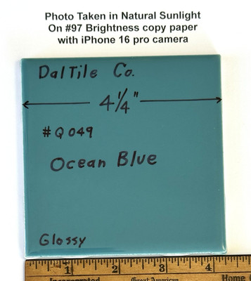 1 pc. Ocean Blue: Brilliant Gloss Ceramic Tile by Daltile...4-1/4'' Best Quality