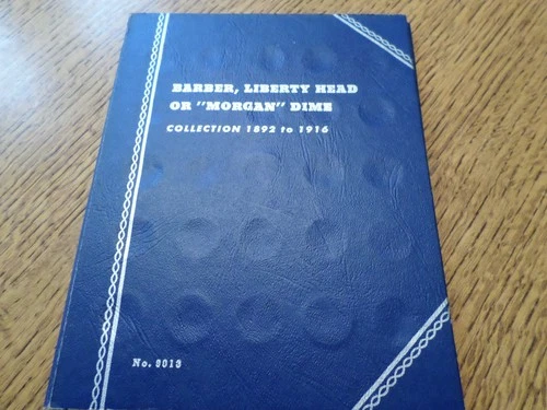 Barber Dime Set--52 Coins in Whitman Folder