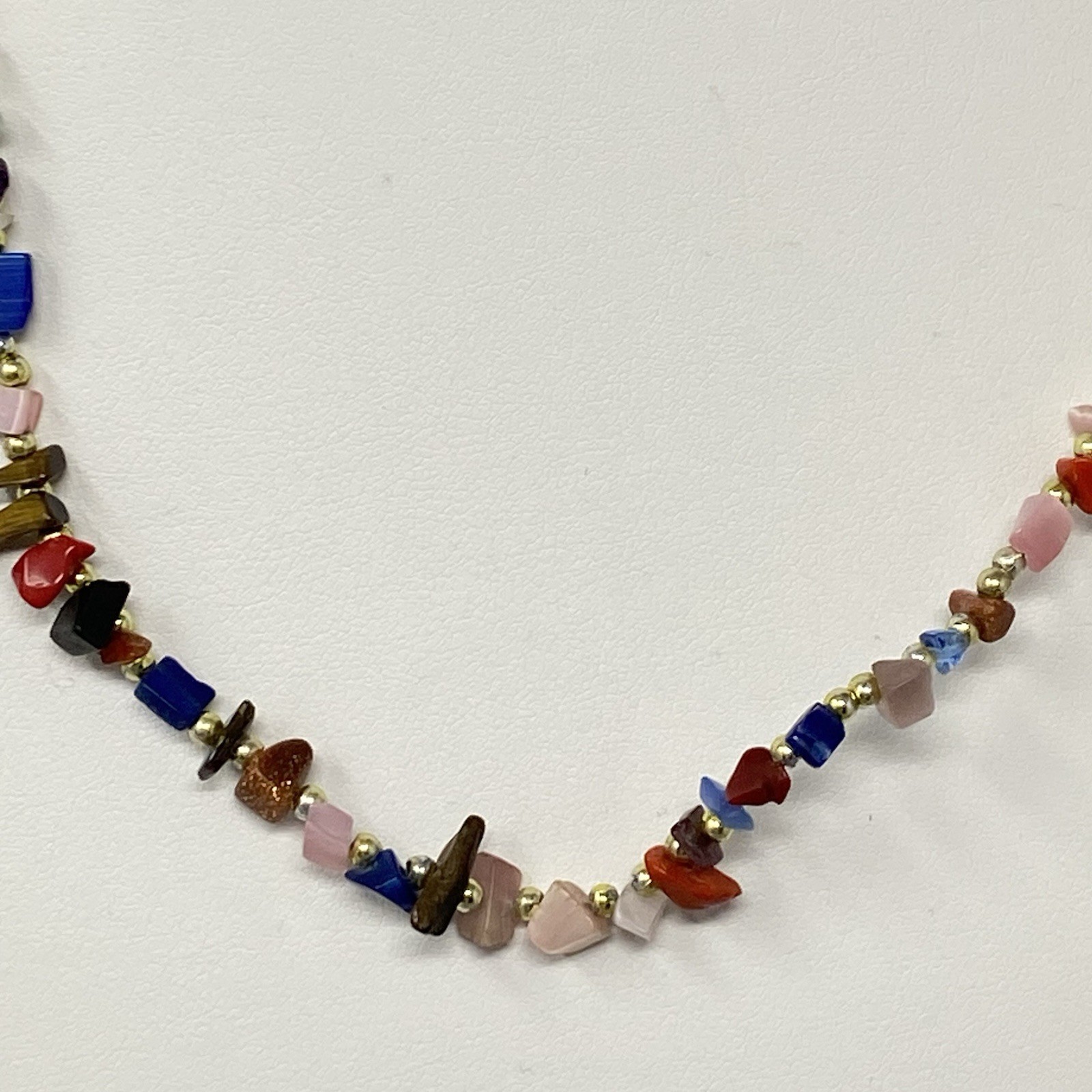 Assorted Gemstone Necklace Multicolor Chip Beads … - image 3