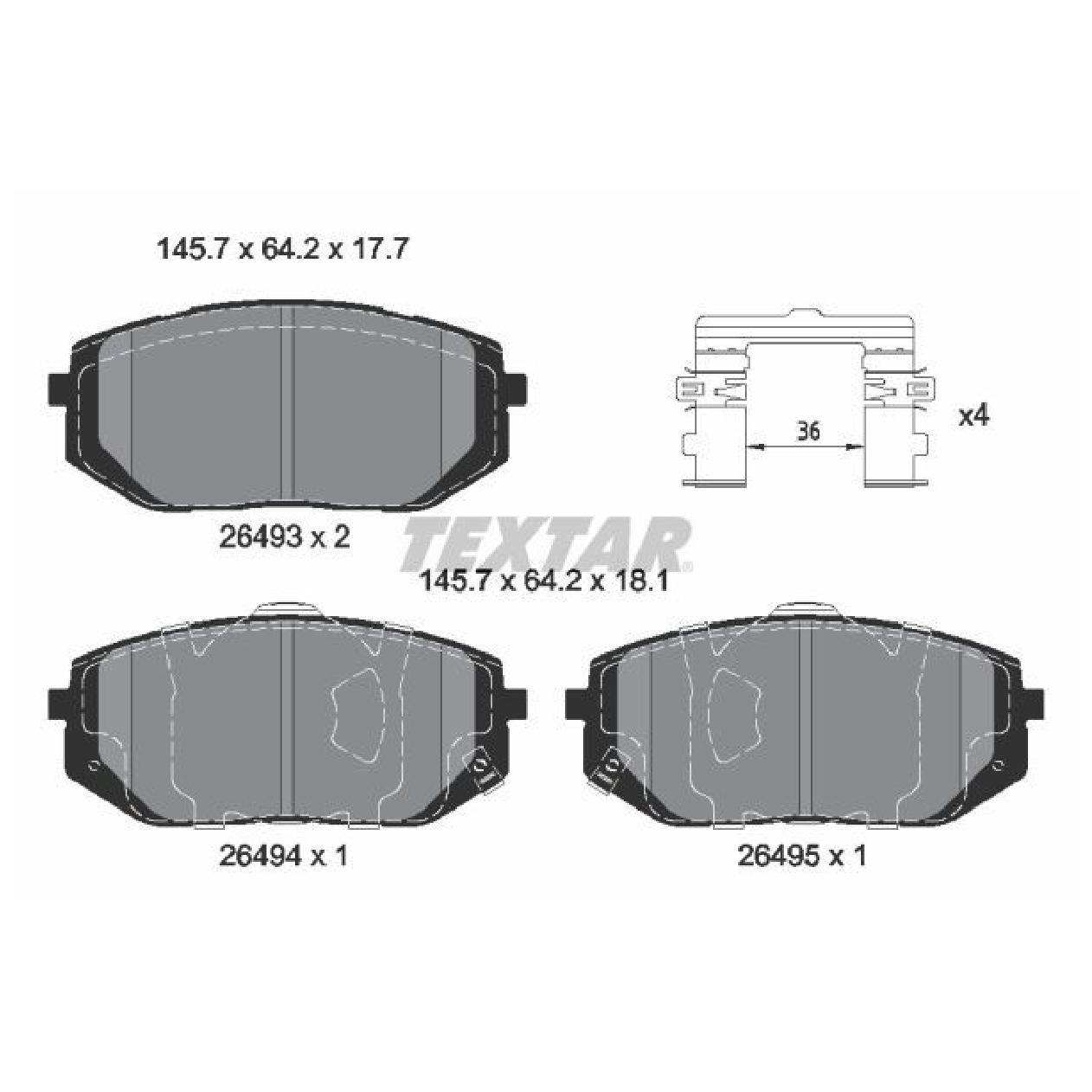 Satz BremsbeläGe BremsklöTze Vorne FüR Hyundai Tucson NX4E | 24291736-image