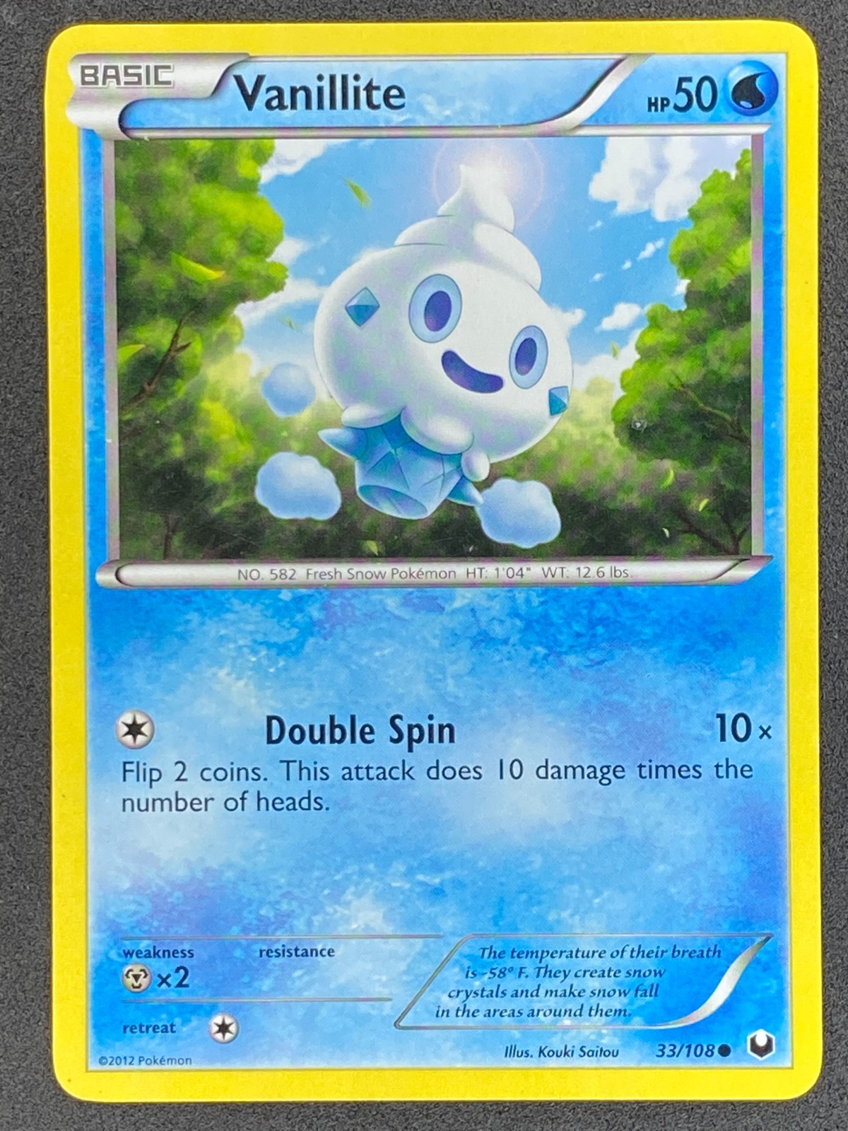Pokémon Vanillite 33/108 DEX Dark Explorers LP/NM