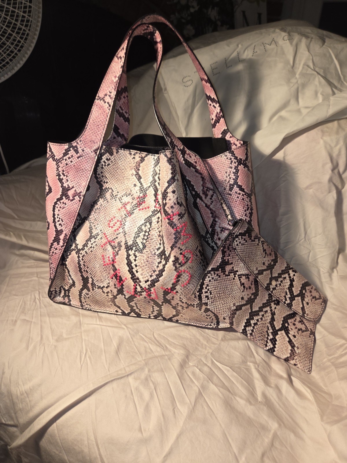 stella mccartney Python Print Tote Bag W/ Matchin… - image 1
