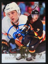 AUTOGRAPHED - Cliff Ronning Fleer #194 Vancouver Canucks 1994 NHL
