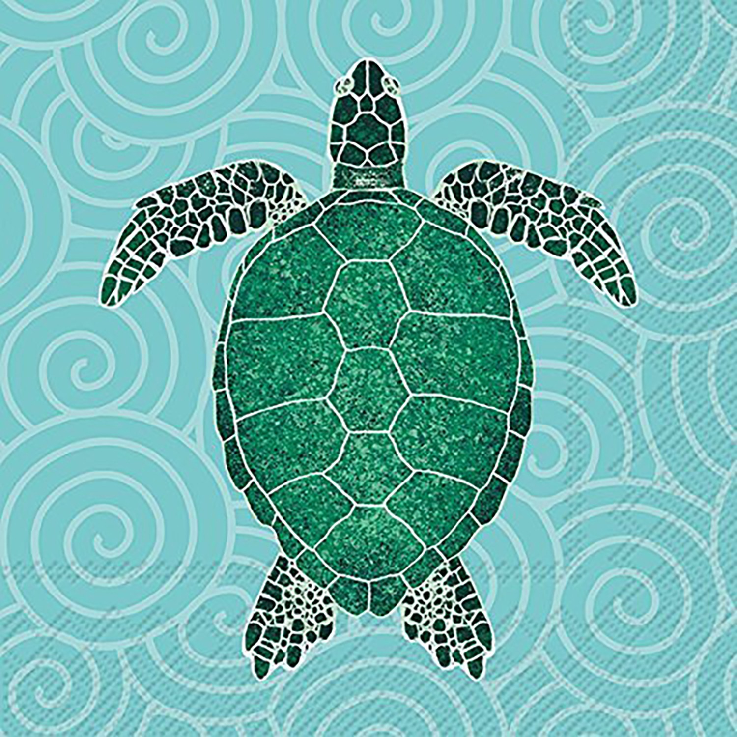 Салфетки для коктейлей Celebrate Home из тропической 3-слойной бумаги Морская черепаха 20 штук 2090₽