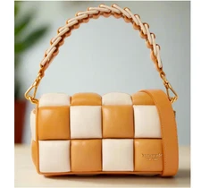 Kate Spade Boxxy Colorblock East West Crossbody Bag Bare Leather Beige ORGPKG.